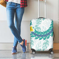 Jade Vine Lei Hawaii Luggage Cover Aloha Seamless Tropical Leaves - Polynesian Pride