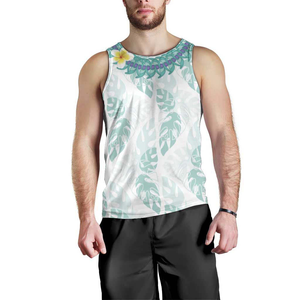 Jade Vine Lei Hawaii Men Tank Top Aloha Seamless Tropical Leaves LT14 - Polynesian Pride