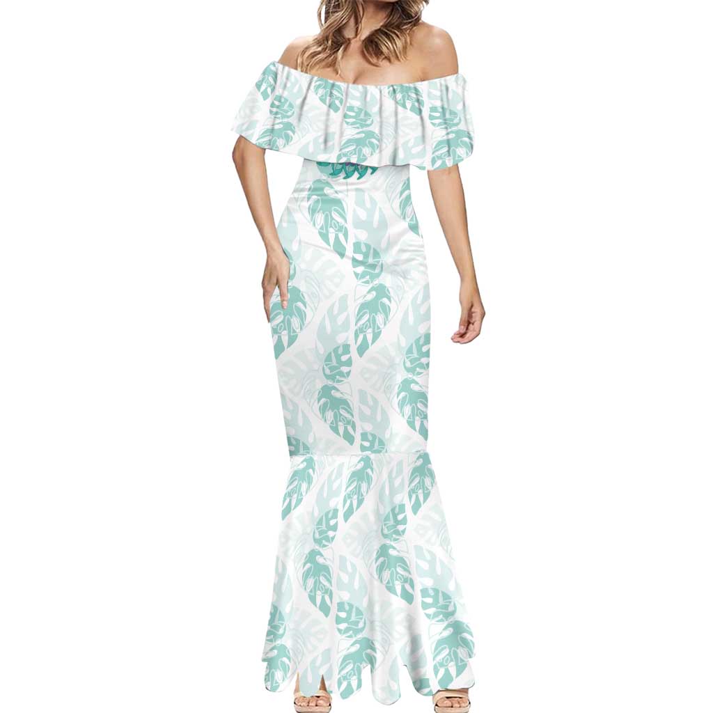 Jade Vine Lei Hawaii Mermaid Dress Aloha Seamless Tropical Leaves - Polynesian Pride