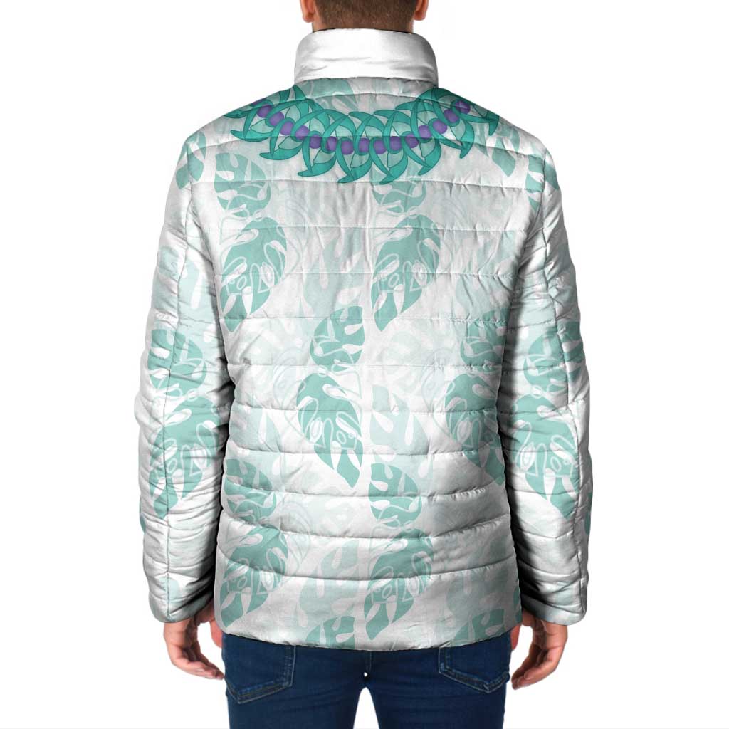 Jade Vine Lei Hawaii Padded Jacket Aloha Seamless Tropical Leaves LT14 - Polynesian Pride