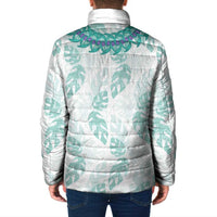 Jade Vine Lei Hawaii Padded Jacket Aloha Seamless Tropical Leaves LT14 - Polynesian Pride
