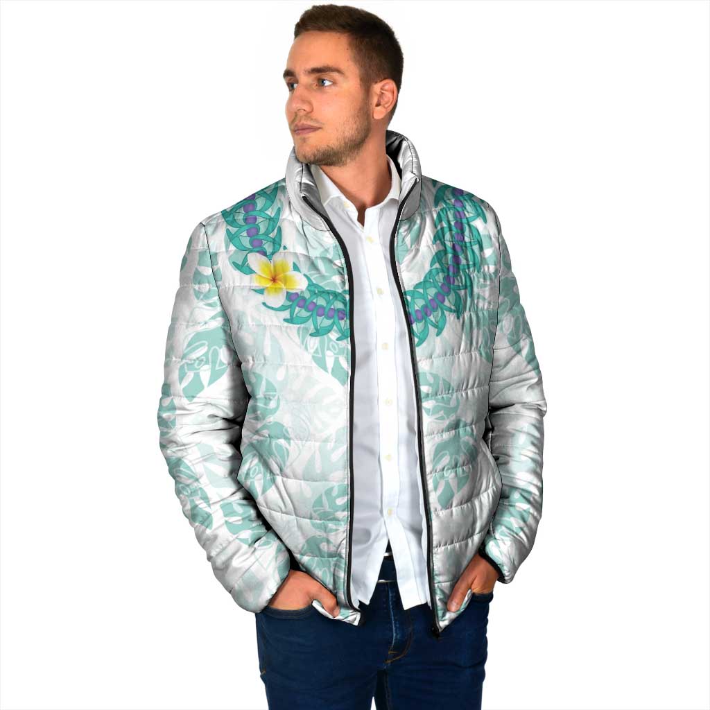 Jade Vine Lei Hawaii Padded Jacket Aloha Seamless Tropical Leaves LT14 - Polynesian Pride