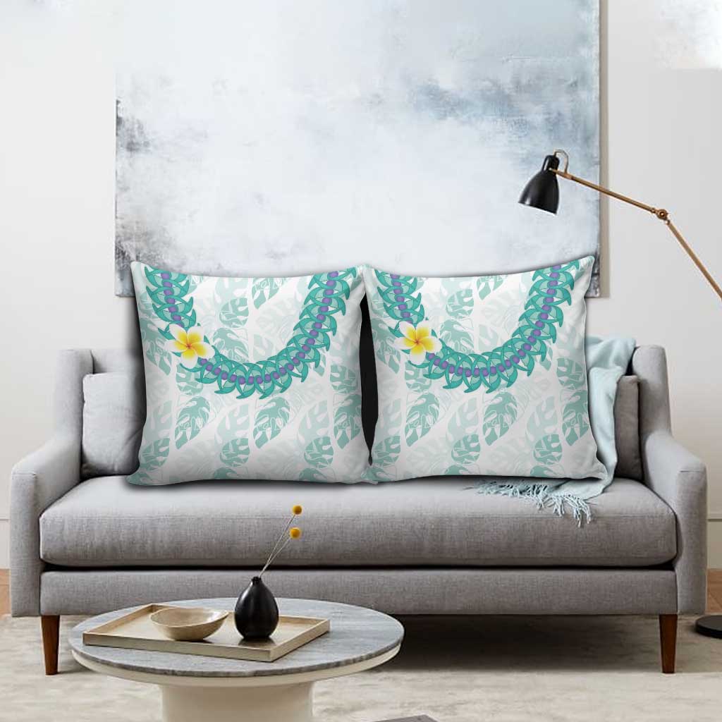Jade Vine Lei Hawaii Pillow Cover Aloha Seamless Tropical Leaves - Polynesian Pride