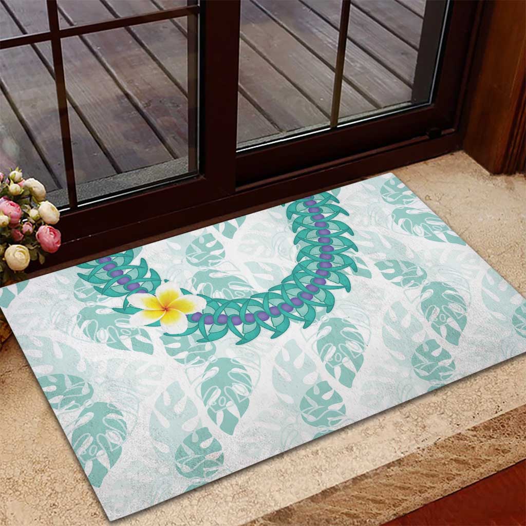 Jade Vine Lei Hawaii Rubber Doormat Aloha Seamless Tropical Leaves LT14 - Polynesian Pride