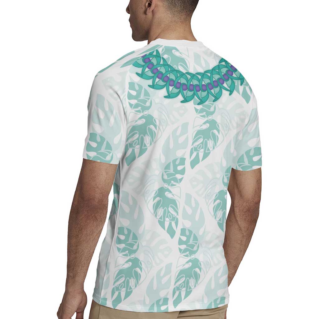 Jade Vine Lei Hawaii Rugby Jersey Aloha Seamless Tropical Leaves LT14 - Polynesian Pride