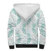 Jade Vine Lei Hawaii Sherpa Hoodie Aloha Seamless Tropical Leaves LT14 - Polynesian Pride