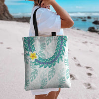 Jade Vine Lei Hawaii Tote Bag Aloha Seamless Tropical Leaves - Polynesian Pride