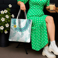 Jade Vine Lei Hawaii Tote Bag Aloha Seamless Tropical Leaves - Polynesian Pride