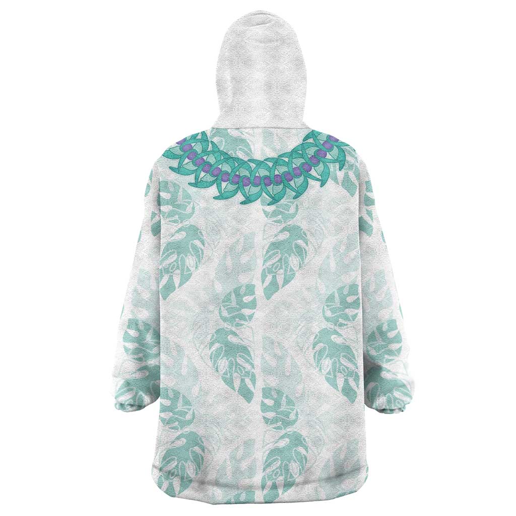 Jade Vine Lei Hawaii Wearable Blanket Hoodie Aloha Seamless Tropical Leaves LT14 - Polynesian Pride