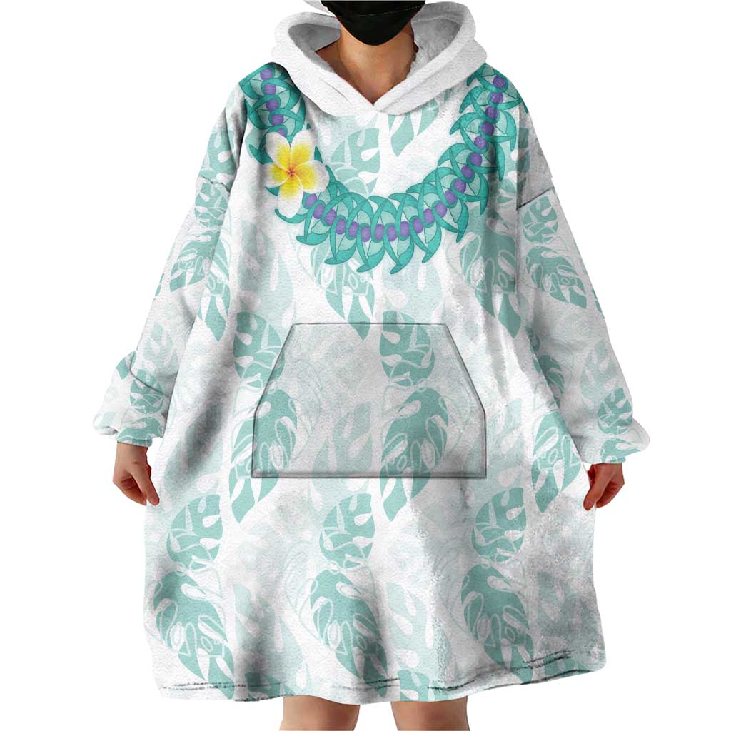 Jade Vine Lei Hawaii Wearable Blanket Hoodie Aloha Seamless Tropical Leaves LT14 - Polynesian Pride
