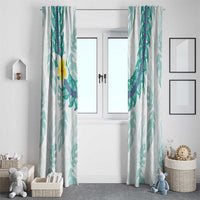 Jade Vine Lei Hawaii Window Curtain Aloha Seamless Tropical Leaves - Polynesian Pride