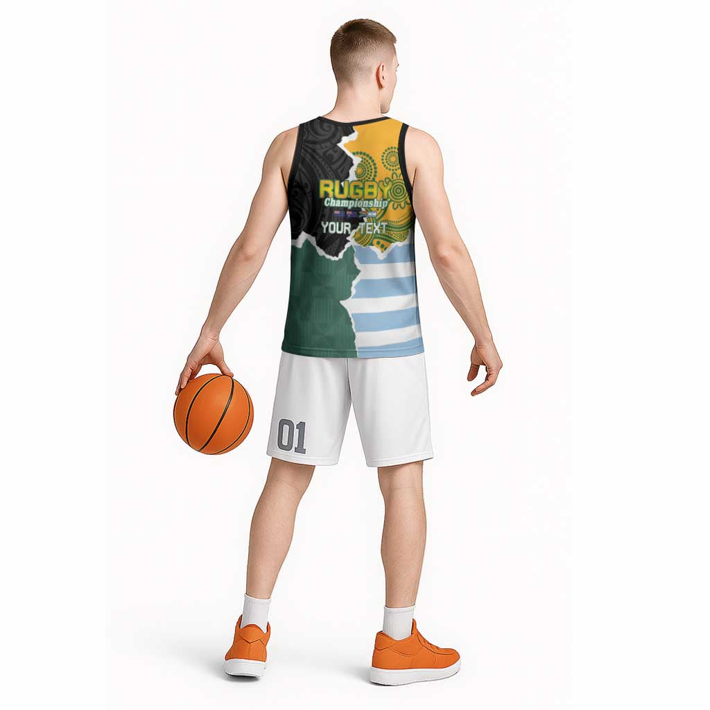 Personalised Rugby 2025 Championship Basketball Jersey Southern Hemisphere Countries Mascots LT14 - Polynesian Pride