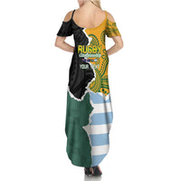 Personalised Rugby 2025 Championship Family Matching Summer Maxi Dress and Hawaiian Shirt Southern Hemisphere Countries Mascots - Polynesian Pride
