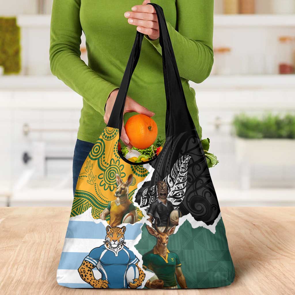 Rugby 2025 Championship Grocery Bag Southern Hemisphere Countries Mascots LT14 - Polynesian Pride