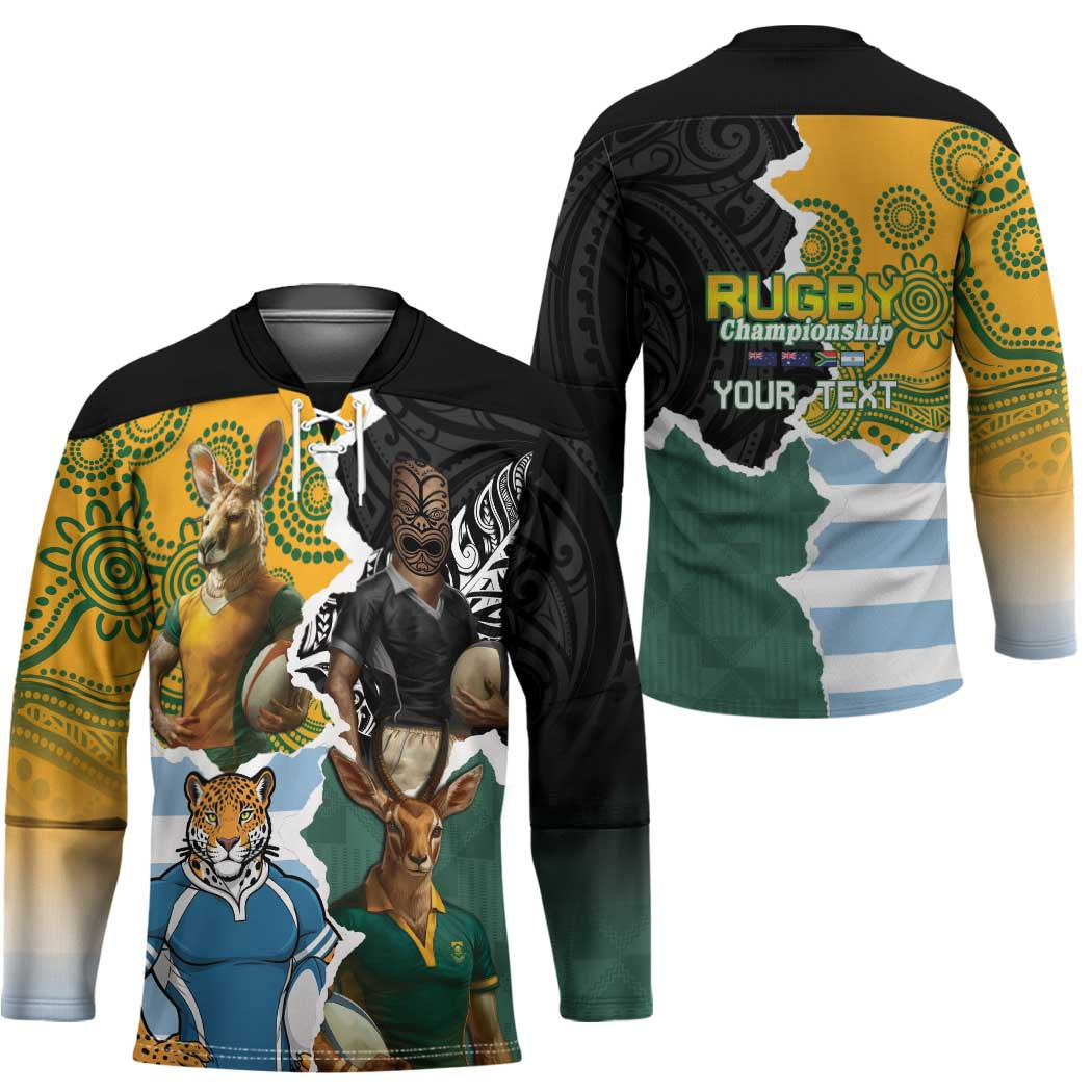 Personalised Rugby 2025 Championship Hockey Jersey Southern Hemisphere Countries Mascots - Polynesian Pride