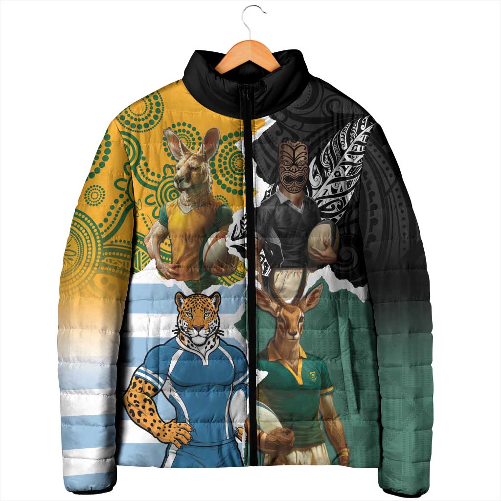 Personalised Rugby 2025 Championship Padded Jacket Southern Hemisphere Countries Mascots LT14 - Polynesian Pride
