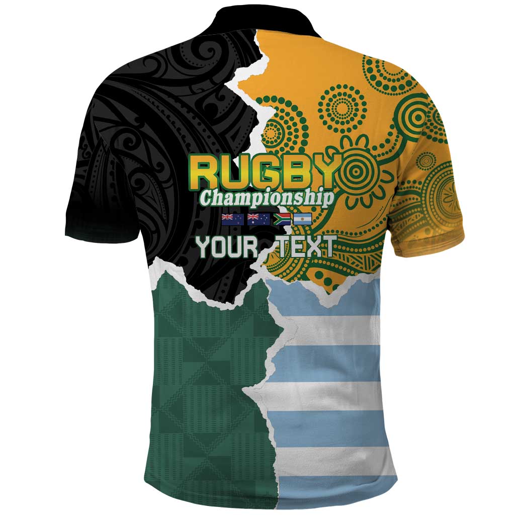 Personalised Rugby 2025 Championship Polo Shirt Southern Hemisphere Countries Mascots - Polynesian Pride