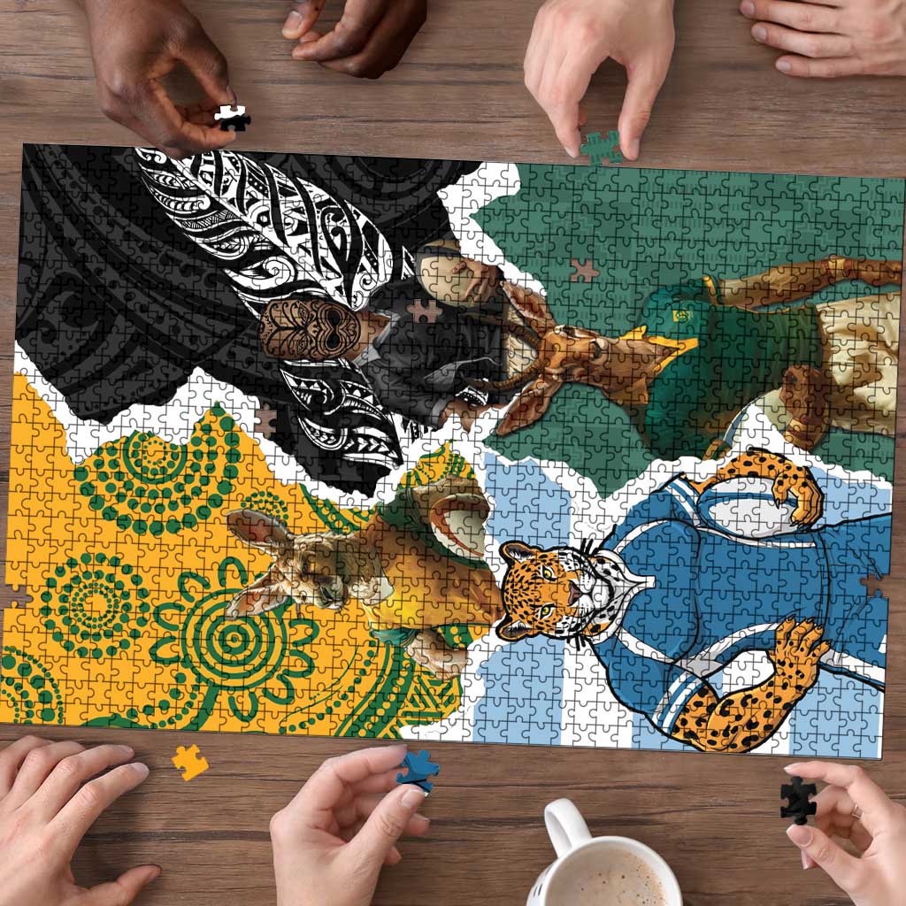 Rugby 2025 Championship Puzzle Southern Hemisphere Countries Mascots LT14 - Polynesian Pride
