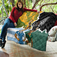 Rugby 2025 Championship Quilt Southern Hemisphere Countries Mascots - Polynesian Pride
