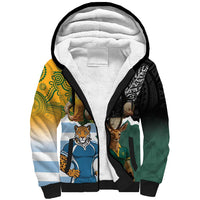 Personalised Rugby 2025 Championship Sherpa Hoodie Southern Hemisphere Countries Mascots LT14 Unisex Black - Polynesian Pride