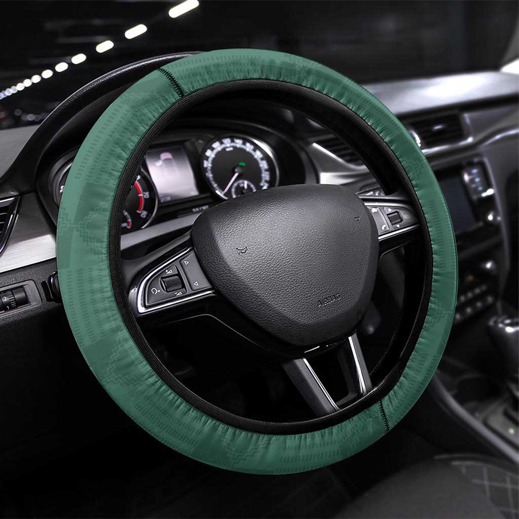 Rugby 2025 Championship Steering Wheel Cover Southern Hemisphere Countries Mascots LT14 Universal Fit Black - Polynesian Pride