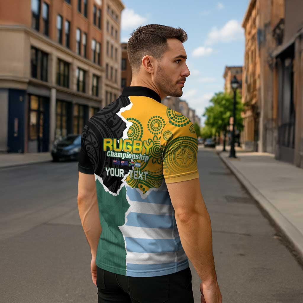 Personalised Rugby 2025 Championship Zipper Polo Shirt Southern Hemisphere Countries Mascots LT14 - Polynesian Pride
