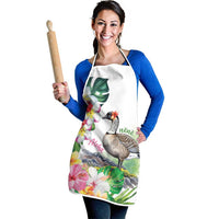 Aloha Hawaii Nene Goose Apron Tropical Flowers Watercolor Stylized LT14 - Polynesian Pride