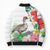 Aloha Hawaii Nene Goose Bomber Puffer Jacket Tropical Flowers Watercolor Stylized - Polynesian Pride