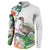 Aloha Hawaii Nene Goose Button Sweatshirt Tropical Flowers Watercolor Stylized - Polynesian Pride