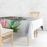Aloha Hawaii Nene Goose Tablecloth Tropical Flowers Watercolor Stylized LT14 - Polynesian Pride