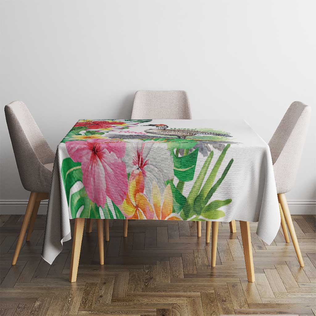 Aloha Hawaii Nene Goose Tablecloth Tropical Flowers Watercolor Stylized LT14 - Polynesian Pride