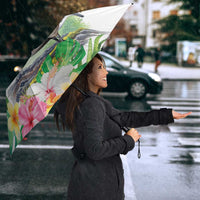 Aloha Hawaii Nene Goose Umbrella Tropical Flowers Watercolor Stylized - Polynesian Pride