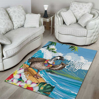 Aloha Hawaii Shaka Nene Goose Area Rug Surfing Take It Easy - Polynesian Pride