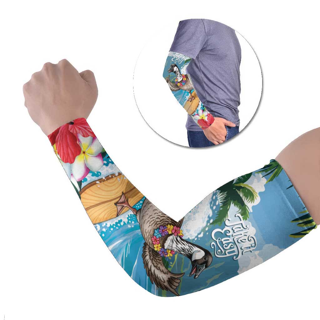 Aloha Hawaii Shaka Nene Goose Arm Sleeves Surfing Take It Easy - Polynesian Pride