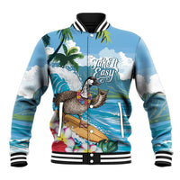 Aloha Hawaii Shaka Nene Goose Baseball Jacket Surfing Take It Easy LT14 Unisex Blue - Polynesian Pride