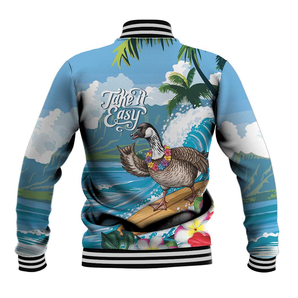 Aloha Hawaii Shaka Nene Goose Baseball Jacket Surfing Take It Easy LT14 - Polynesian Pride