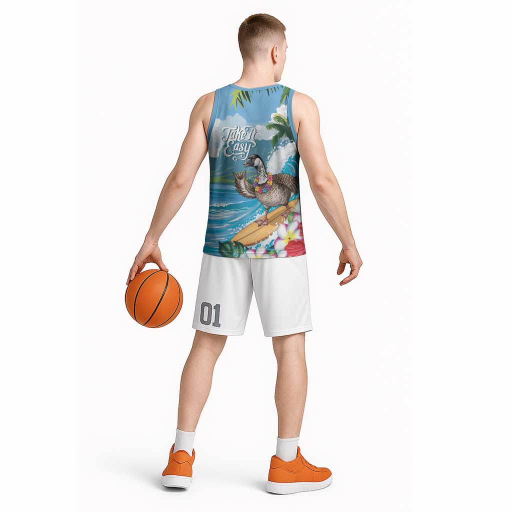 Aloha Hawaii Shaka Nene Goose Basketball Jersey Surfing Take It Easy LT14 - Polynesian Pride