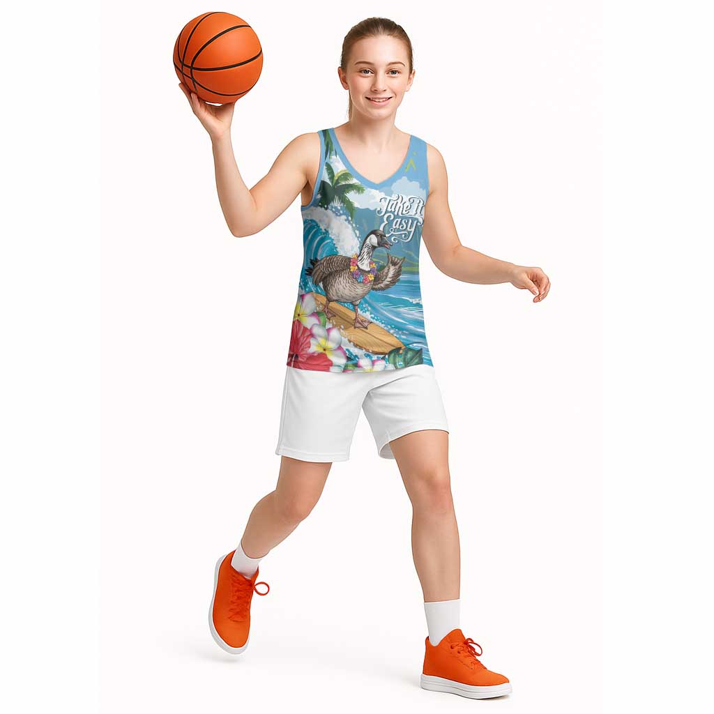 Aloha Hawaii Shaka Nene Goose Basketball Jersey Surfing Take It Easy LT14 - Polynesian Pride