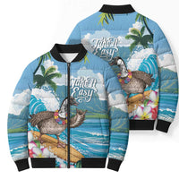 Aloha Hawaii Shaka Nene Goose Bomber Puffer Jacket Surfing Take It Easy LT14 - Polynesian Pride