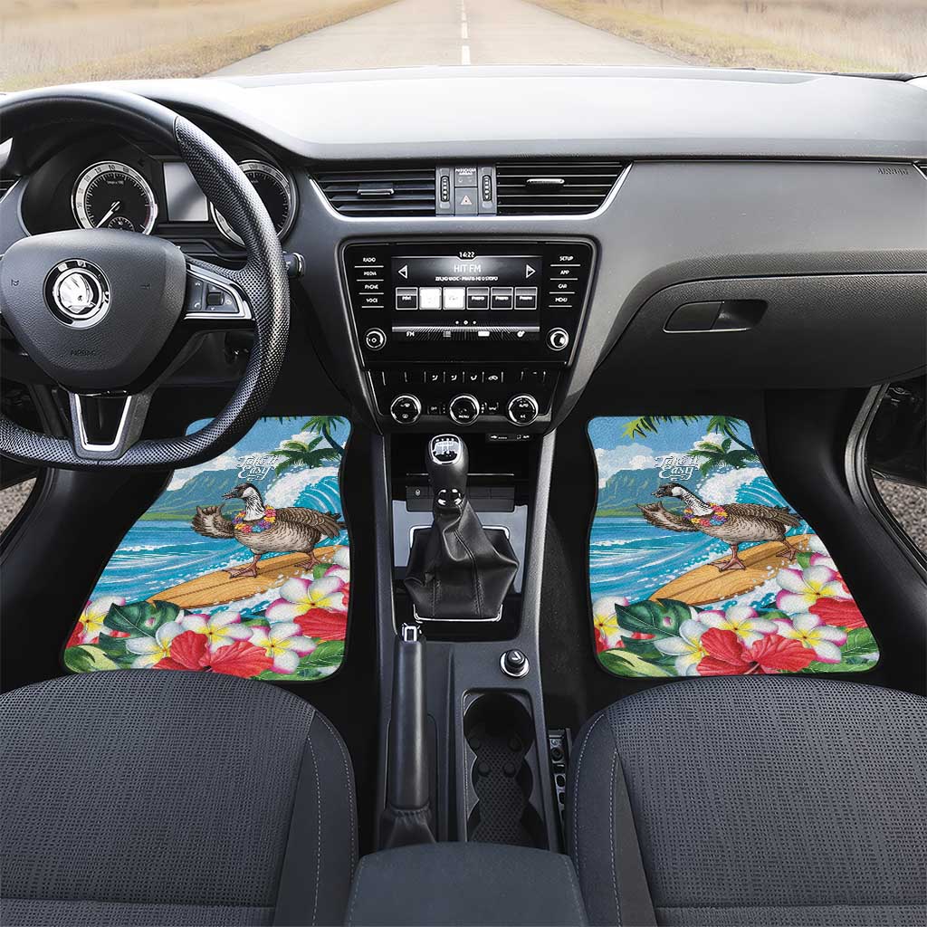 Aloha Hawaii Shaka Nene Goose Car Mats Surfing Take It Easy - Polynesian Pride