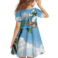 Aloha Hawaii Shaka Nene Goose Family Matching Off Shoulder Short Dress and Hawaiian Shirt Surfing Take It Easy - Polynesian Pride