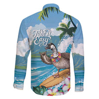 Aloha Hawaii Shaka Nene Goose Family Matching Puletasi and Hawaiian Shirt Surfing Take It Easy LT14 - Polynesian Pride