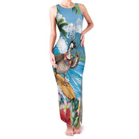 Aloha Hawaii Shaka Nene Goose Family Matching Tank Maxi Dress and Hawaiian Shirt Surfing Take It Easy - Polynesian Pride