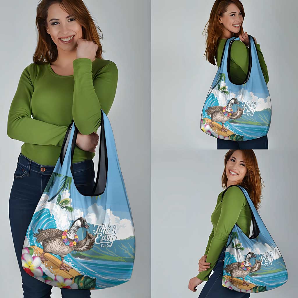 Aloha Hawaii Shaka Nene Goose Grocery Bag Surfing Take It Easy LT14 - Polynesian Pride