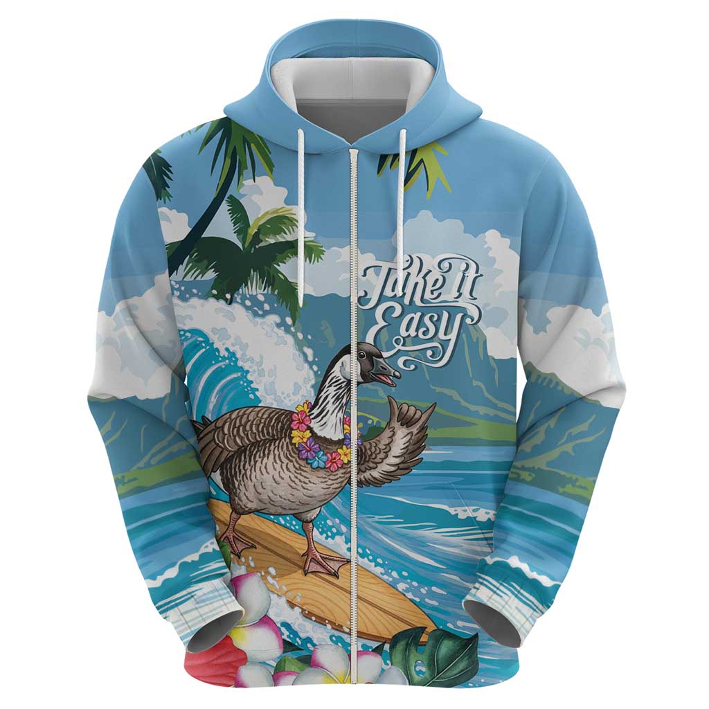 Aloha Hawaii Shaka Nene Goose Hoodie Surfing Take It Easy - Polynesian Pride