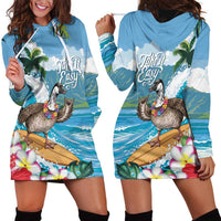 Aloha Hawaii Shaka Nene Goose Hoodie Dress Surfing Take It Easy - Polynesian Pride