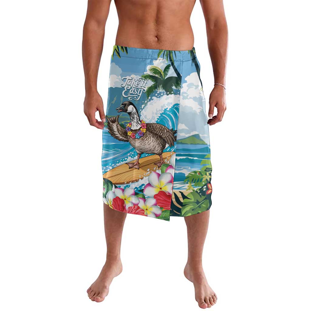 Aloha Hawaii Shaka Nene Goose Lavalava Surfing Take It Easy - Polynesian Pride