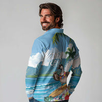 Aloha Hawaii Shaka Nene Goose Long Sleeve Polo Shirt Surfing Take It Easy LT14 - Polynesian Pride