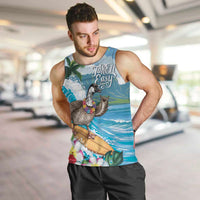 Aloha Hawaii Shaka Nene Goose Men Tank Top Surfing Take It Easy LT14 Blue - Polynesian Pride