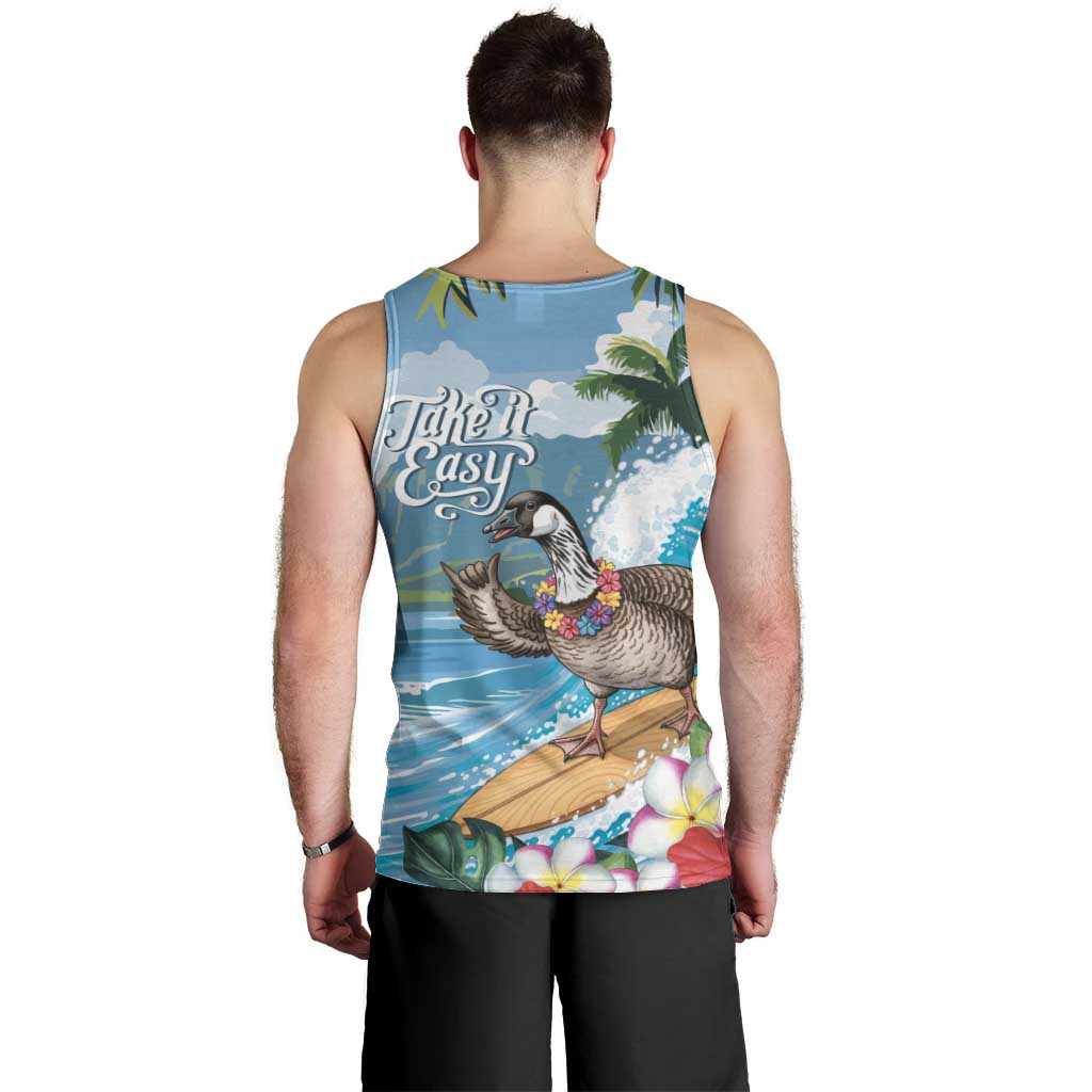Aloha Hawaii Shaka Nene Goose Men Tank Top Surfing Take It Easy LT14 - Polynesian Pride